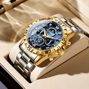 Resim BINBOND Erkek Lüks 3D Subdial LED Saat - Paslanmaz Çelik, Kuvars Hareket, Luminous, Çok Fonksiyonlu Stopwatch ile, Genç Erkekler için İdeal Hediye, Casual Stil, Elektronik Sürücü, Alaşım Kasa, Su Geçirmez Değil 