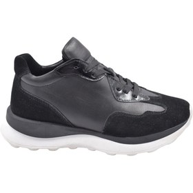 Resim Impero Siyah Hakiki Deri Sneaker | Unisex 