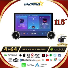 Resim Navistar Bmw E46 DUAL KNOB 11.8" 1998-2006 Model 4GB + 64GB Android 13 Kablosuz Carplay Navigasyon Multimedya 