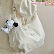 Resim Kadınlar için Japon Tarzı Büyük Kapasiteli Ayarlanabilir Askılı ve Fermuarlı Çapraz Vücut Çantası - Minimalist Tasarım, Günlük Kullanım, Kampüs, Rahat Geziler İçin - 4 Renk Seçeneği 
