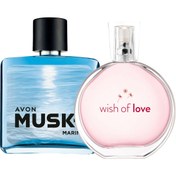 Resim Avon Wish Of Love Kadın Parfüm ve Musk Marine Erkek Parfüm Paketi 