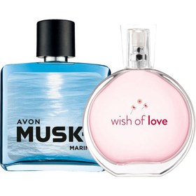 Resim Avon Wish Of Love Kadın Parfüm ve Musk Marine Erkek Parfüm Paketi 