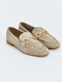 Resim LC Waikiki Süet Görünümlü Metal Aksesuarlı Kadın Loafer 