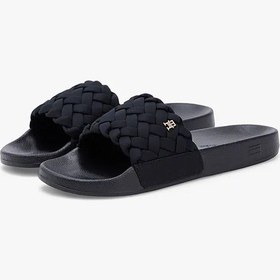 Resim Tommy Hilfiger Th Braıded Pool Slıde Kadın Siyah - Fw0fw09203 