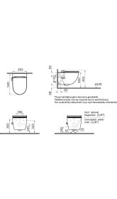 Resim VitrA Sento 7748B003-1684 Asma Klozet, Rim-Ex, Beyaz, 54 cm 