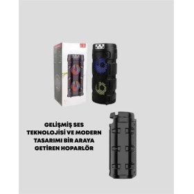 Resim Kompakt Tasarım, Yüksek Ses Performansı - Çoklu Giriş Seçenekli Kablosuz Hoparlör (Bluetooth, Usb, Sd Kart, Aux) 
