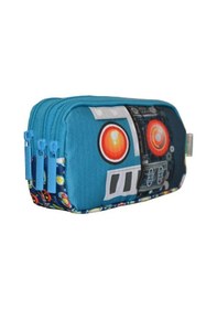 Resim Kaukko Kids Love 3 Bölmeli Kalem Çantası Sweet Robot L8130 