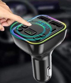 Resim Genel Markalar Fm Handsfree Bluetooth Modülatör MP3 Player Type-C Çıkışlı Araç Şarj Aleti 