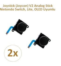 Resim Şiar 2 Adet Nintendo Switch Ns Joystick (Joycon) Analog Stick Siyah 