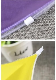 Resim A4 Şeffaf Fermuarlı Dosya Mavi 1 Adet Pvc Fermuarlı Evrak Dosyası 24x34cm Çıtçıtlı Belge Evrak Dosyası Ofis Büro Okul 