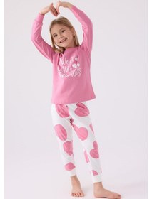 Resim Roly Poly 3470 Sweet Little Princess Kız Çocuk Karanfil Uzun Kol Pijama Takım Karanfil 