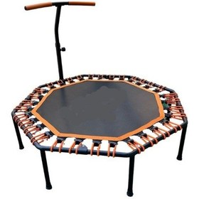 Resim 135 Cm Katlanabilir Sekizgen Step Trambolin Tutunmalı Trambolin Fitness Zıplama Trambolini 