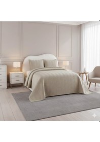 Resim Nubuk Yatak Örtüsü Tek Kişilik Malta Taş Diğer 