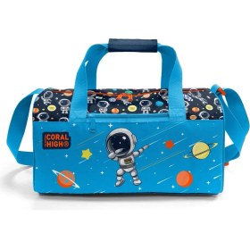 Resim Coral High Kids Lacivert Mavi Astronot Desenli Spor Çantası 27538 