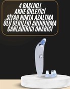 Resim Skygo Siyah Nokta Temizleme Cihazı 4 Başlıklı Vakumlu Pilli Ölü Deri Arındırma 