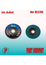 Resim Gfb Zirkonyum Flap Disk Zımpara 115x22 MM 80 Kum 10adet 