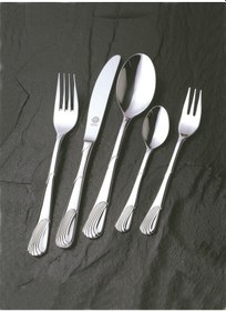 Resim Petra Parlak Solingen 96 Parça Kutulu Çatal Kaşık Bıçak Seti Gümüş 