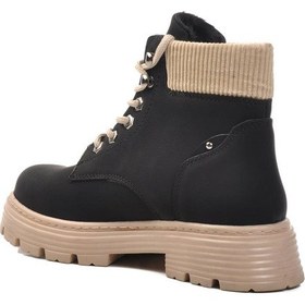 Resim Ayakmod Fo223 G Siyah-bej Kadın Bot Siyah - Bej 