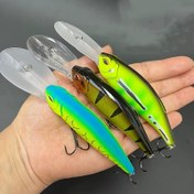 Resim 1 adet Isca Yapay Sert Yem, 12.98cm Yüzen Minnow Wobbler Balıkçılık Yemi, 0.62oz ABS Malzeme, Karışık Renk Jerkbait Crankbait Tatlısu Balıkçılığı için, Balıkçılık Yemi 