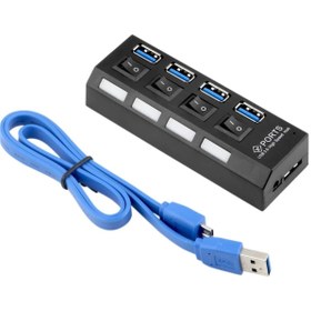 Resim 5134 4 Port USB 3.0 2.0 Hub Çoğaltıcı Çoklayıcı Switch Splitter 