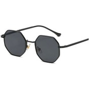 Resim Eastway Poligon Metal Vintage Güneş Gözlüğü - Kadın/erkek Uv400 Aynalı Lüks Tasarımblackaltın51 Altın 