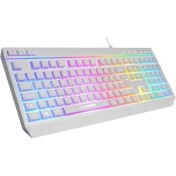 Resim Binbir Göz Bilgisayar Rampage KM-R57 Beyaz Rgb Aydınlatmalı Q Oyuncu Multmedia Klavye ve 12800 Dpı Mouse Gaming Set 
