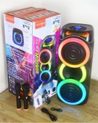 Resim JNUOBI KOLAV D2836 BÜYÜK BOY HOPARLÖR SPEAKER SES BOMBASI 40W TAŞINABİLİR HOPARLÖR 8X2 İNÇ ÇİFT 