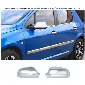 Resim Ebal Otomotiv Peugeot 307 Krom Ayna Kapağı 2 prç. 2001 Üzeri P. Çelik 