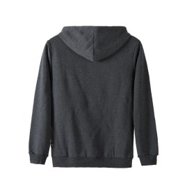 Resim Veaven Unisex Antrasit Kapüşonlu Önü Anime Kız Çocuk Baskılı Slim Fit Kanguru Cepli Sweatshirt Antrasit 