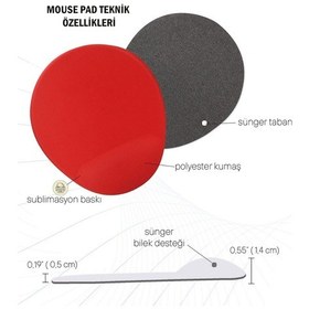 Resim Düş Kapanı Bilek Destekli Kaymaz Buruşmaz Kırılmaz Mouse Pad 