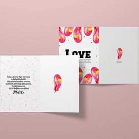 Resim Love Temalı Sevgiliye Özel Tebrik Kartı 