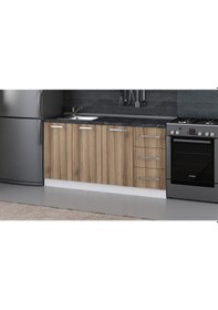 Resim Minar 160 Cm Mutfak Dolabı Beyaz Dore 160-D1-Alt Modül Beyaz 