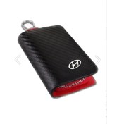 Resim Oto Tuning Karbon Cüzdan - Hyundai Uyumlu Karbon Desenli Gerçek Deri Cüzdan Anahtarlık 