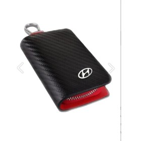 Resim Oto Tuning Karbon Cüzdan - Hyundai Uyumlu Karbon Desenli Gerçek Deri Cüzdan Anahtarlık 