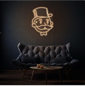 Resim Monopoly Man Neon Tabela Turuncu 