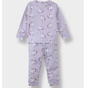 Resim Defacto Kız Bebek Pijama Takımı Unicorn Baskılı Uzun Kollu Üst Uzun Alt F0632a525aupr306 Mor 