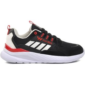 Resim Walkway Medel Siyah-beyaz-kırmızı Kadın Spor Ayakkabı 001 