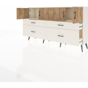 Resim Arges Konsol 2 Raflı 4 Çekmeceli 4 Kapaklı 176x30x99 Aytaşı-çam/a Aytaşı-çam/aytaşı 