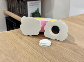 Resim Çocuklar İçin Eğlenceli Kumbara – Para Biriktirme ve Tasarruf Alışkanlığı - Rainbow Cloud Money Box (Cash Box Piggy Bank) 