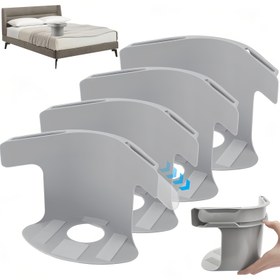 Resim 2 renk seçeneği, 4 parça çarşaf kilidi seti, çarşafları güvenle sabitler, tüm yatak boyutlarına uygun ağır hizmet köşe tutucular, gri 