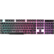 Resim Yesper Rgb Mekanik Oyun Klavye 104 Tuşlar + Fare Windows Pc Gamers Için Set Siyah (Yurt Dışından) 