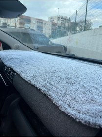 Resim SSS TEKSTİL GRİ peluş torpido havlusu-Torpido Göğüs Havlusu-her araca uyumlu 