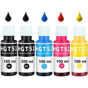 Resim TecHarbor 2 Siyahlı HP Ink Tank 115 (2LB19A) HP Ink Tank 315 (Z4B04A) Uyumlu GT51-52 Muadil Mürekkep 100 ml 