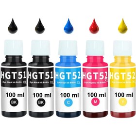 Resim TecHarbor 2 Siyahlı HP Ink Tank 115 (2LB19A) HP Ink Tank 315 (Z4B04A) Uyumlu GT51-52 Muadil Mürekkep 100 ml 