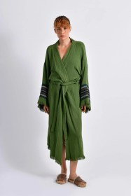 Resim Brandsmithshop Olive Zeytin Yeşili Symbol Nomad Kimono Çok Renkli 