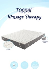 Resim Topper 0.9 - Massage Therapy - 3D Soft Yatak Pedi - Yatak Koruyucu Uyku Pedi - 140x200 
