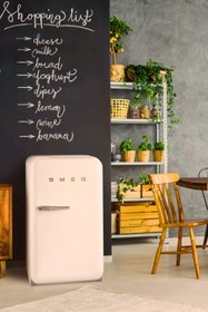 Resim Smeg 50's Style Retro Krem Mini Buzdolabı Fab5rcr Sağ Kapı 