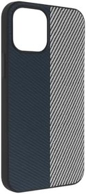 Resim Coverzone iPhone 14 ile uyumlu Kılıf Karbon Fiber Desenli Double Color 2mm Kamera Koruma Çıkıntılı ENIGMA iPhone 14 için Kılıf Blue White 
