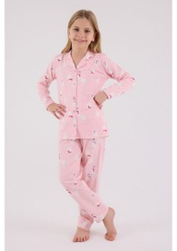Resim Rolypoly Kız Çocuk Pembe Gömlek Pijama Takımı 5274-48723 Pembe 