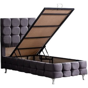 Resim Setaymobilya Baza, Duke Lux Antrasit Tek Kişilik Baza + Başlık Seti, Setay 